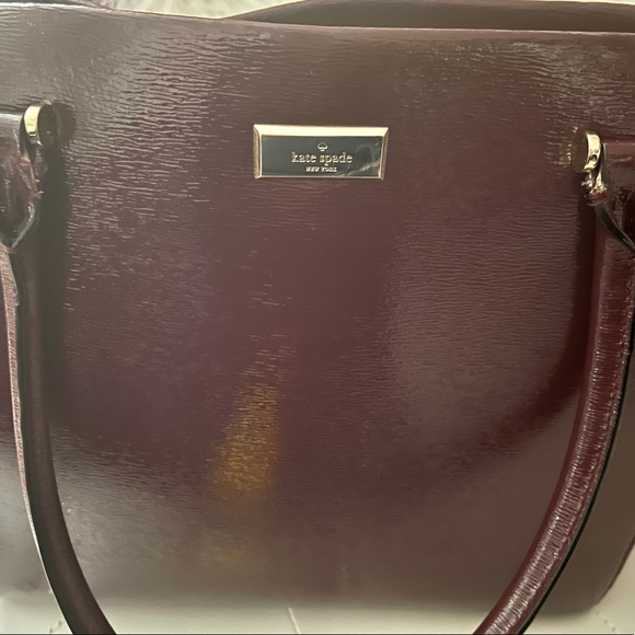 Kate Spade Bristol Drive Patent Leather Large Burgundy Tote - Picture 13 of 15
